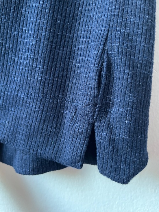 Democracy Dark Navy Ribbed Cropped Wide Leg Lounge Pants size Medium - Picture 7 of 11